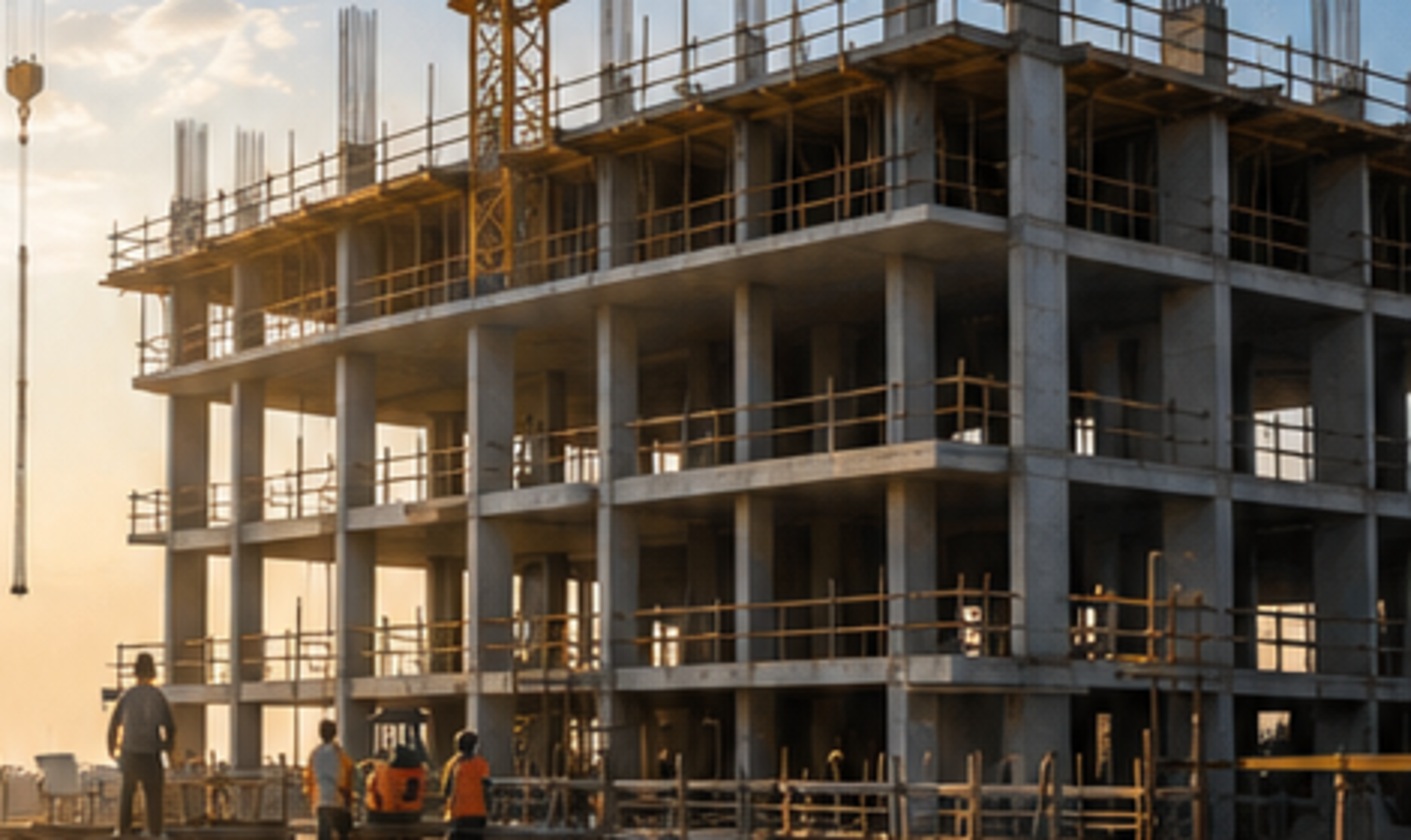 Structure de chantier en béton